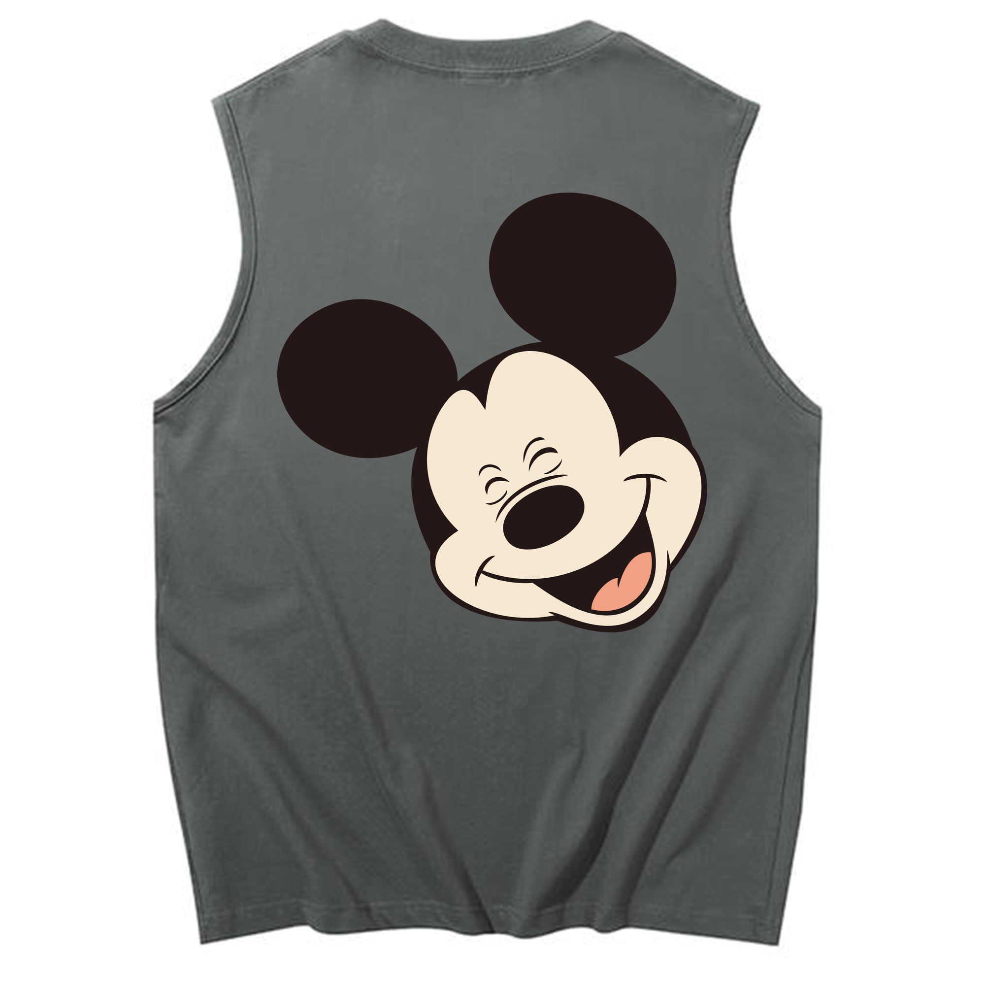 ミッキーマウス Mickey Mouse コットン100％タンクトップ（背面プリント）